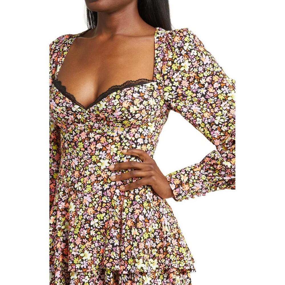 AFRM Modesto Floral Long Sleeve Dress - SP